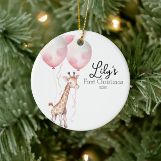 Personalized Baby First Christmas Ceramic Ornament