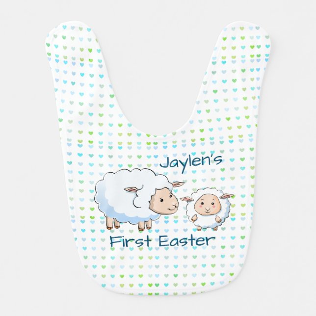 Personalized Baby First Easter Baby Bib (Front)