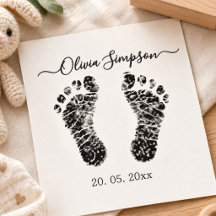 Personalized Baby Footprints Stamp, Newborn