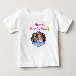 Personalized Baby Girl 1st Birthday T-Shirt |