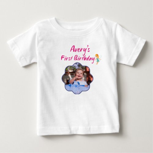 Personalized Baby Girl 1st Birthday T-Shirt |