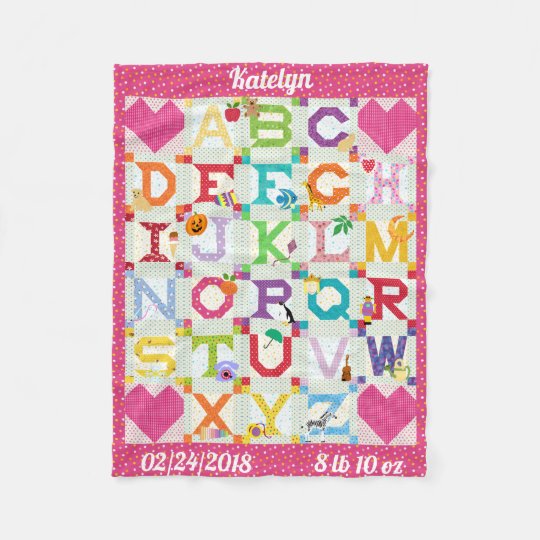 personalized baby alphabet quilt