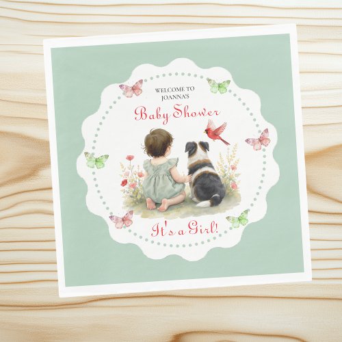 Personalized Baby Girl and her Puppy Baby Shower 