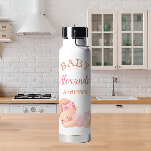 Personalized Baby Girl Name Water Bottle