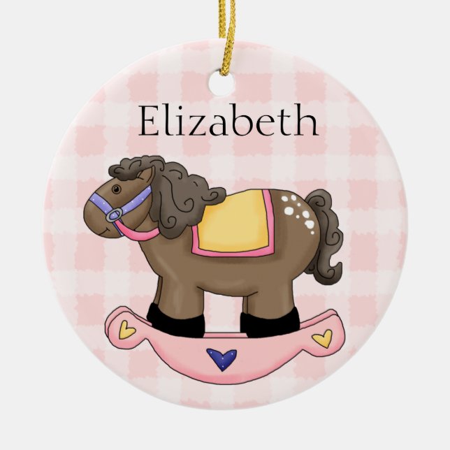 Personalized Baby Girl Ornament (Front)