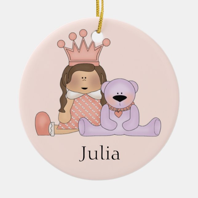 Personalized Baby Girl Ornament (Front)