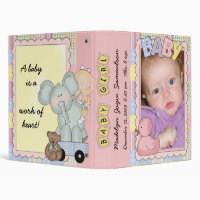 Personalized Baby Girl Photo Album Binder