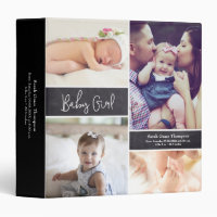 Personalized Baby Girl Photo collage birth details