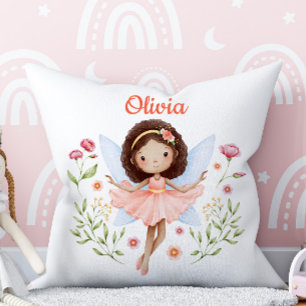 Personalized Baby Girl Pillow With A Fairy Print