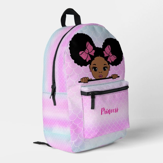 Personalized Baby Girl Printed Backpack (Back Corner Left)
