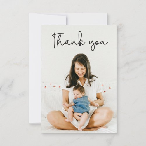 Personalized Baby Girl Shower Thank You Card with 