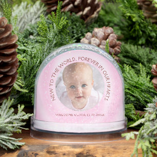 Personalized Baby Girl  Snow Globe