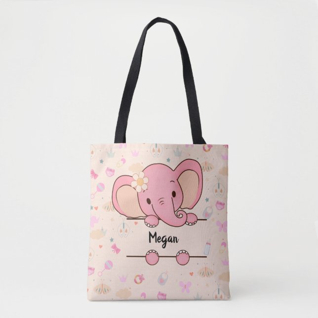 Personalized Baby Girl Tote (Front)