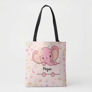 Personalized Baby Girl Tote Bag