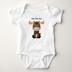 Personalized Baby Girl Watercolor Baby Animals Bab Baby Bodysuit