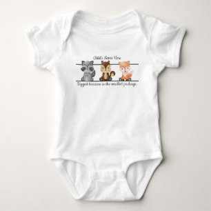 Personalized Baby Girl Watercolor Baby Animals  Bodysuit