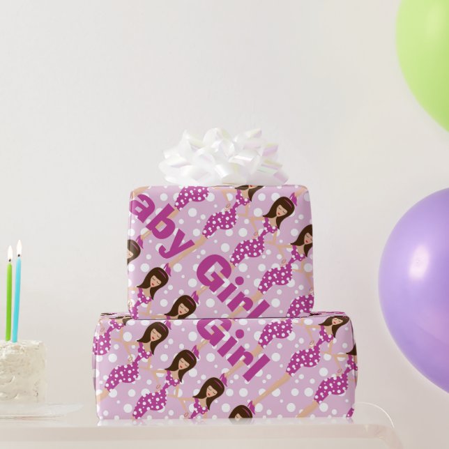 Personalized Baby Girl Wrapping Paper (Party Gifts)