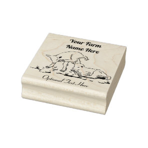 Personalized Baby Goat Kid Dairy Goat Farm  Rubber Stamp