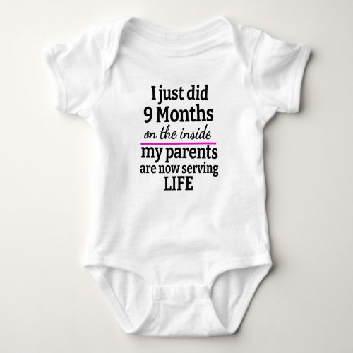 Personalized Baby Grow I Just Did 9 Months On The  Baby Bodysuit