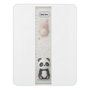 Personalized Baby Growth Chart – Cute Animal Nurse Door Sign
