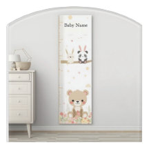 Personalized Baby Growth Chart – Cute Animal Nurse
