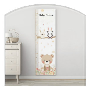 Personalized Baby Growth Chart – Cute Animal Nurse Door Sign