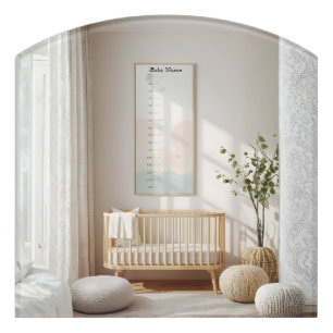Personalized Baby Growth Chart – Cute Animal Nurse Door Sign