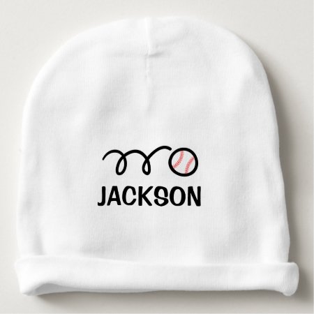 Personalized Baby Hat With Cute Baseball Design