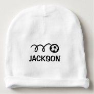 Personalized Baby Hat With Cute Soccer Ball Design at Zazzle