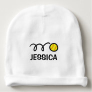 Personalized Baby Hat With Cute Softball Design at Zazzle