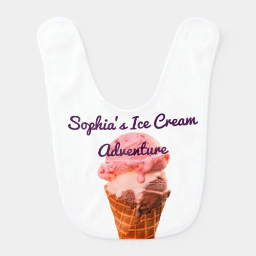 Personalized Baby Ice Cream Adventure Bib |