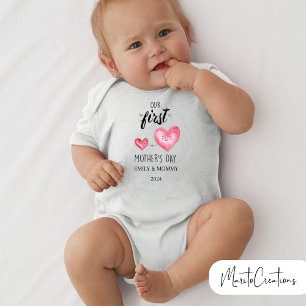 Personalized baby jumpsuit first mother's day bodysuit