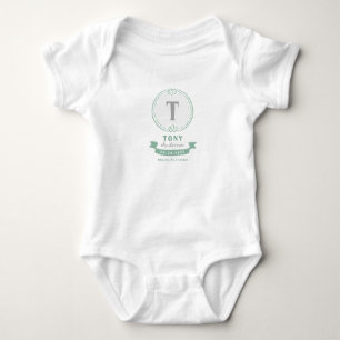 Personalized baby keepsakes monogram bodysuit