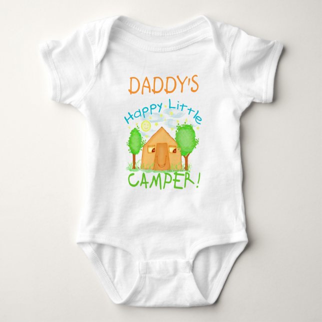 Personalized Baby / Kids Camping T-Shirt Baby Bodysuit (Front)