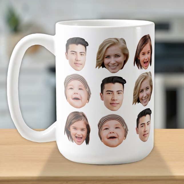 Personalized Baby Kids Family Face 4 Photos Coffee Mug (Creator Uploaded)