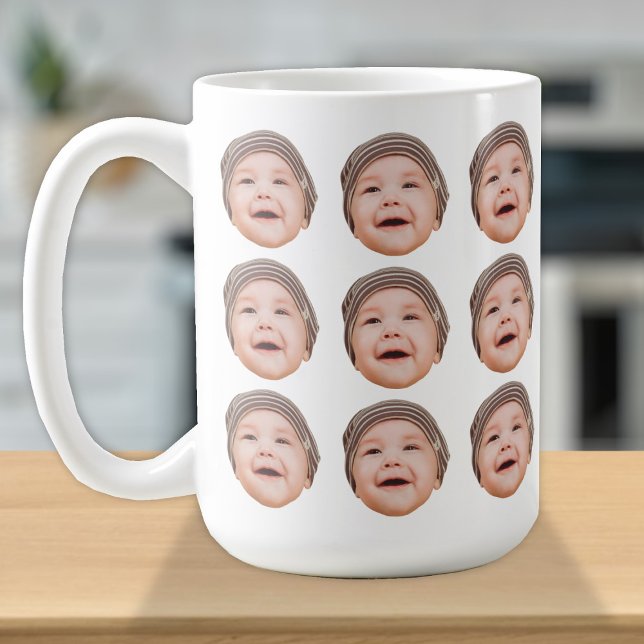 Personalized Baby Kids Family Face Photo Coffee Mug (Creator Uploaded)