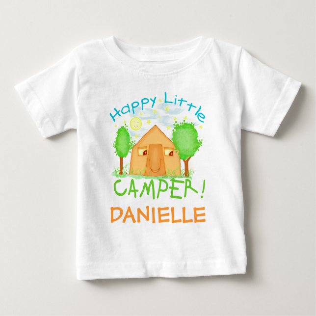 Personalized Baby / Kids Summer Camping T-Shirt (Front)