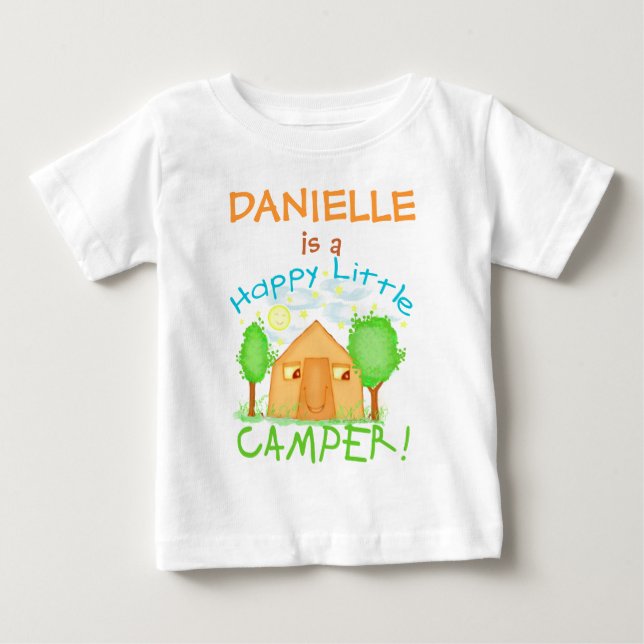 Personalized Baby / Kids Summer Camping T-Shirt (Front)