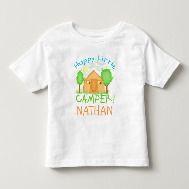 Personalized Baby / Kids Summer Camping T-Shirt (Front)