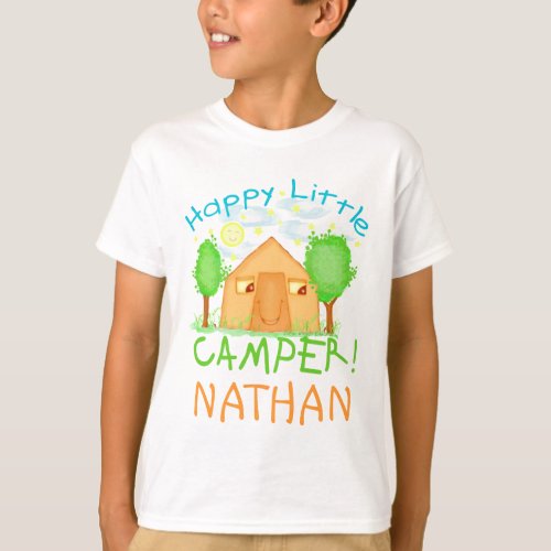 Personalized Baby  Kids Summer Camping T_Shirt