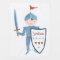Personalized baby knight design fleece blanket