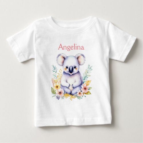 Personalized Baby Koala Bear  Baby T_Shirt