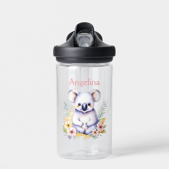 Personalized Baby Koala Bear  Water Bottle (Front)
