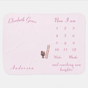 Personalized Baby Koala Milestones Blanket