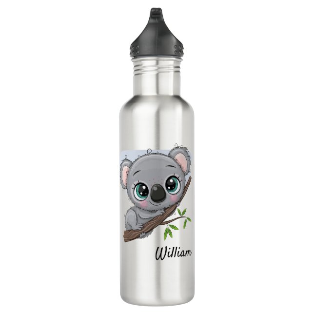 Personalized Baby Koala Stainless Steel Water Bottle (Right)