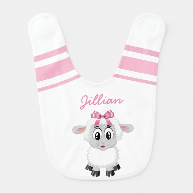 Personalized Baby Lamb Bib (Front)