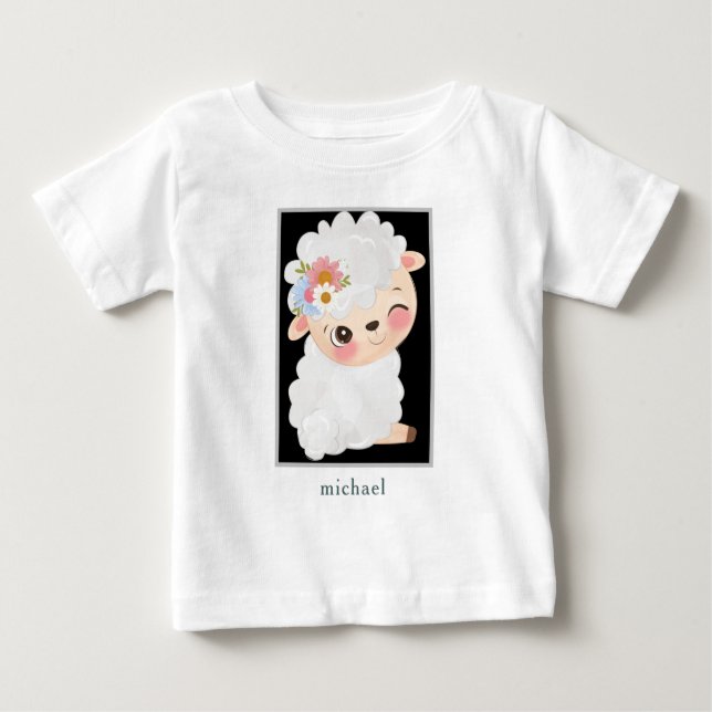 Personalized Baby Lamb T-Shirt (Front)