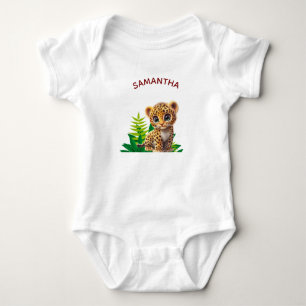 Personalized Baby Leopard Bodysuit Jungle Gift