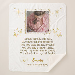 Personalized Baby Memorial Sherpa Blanket