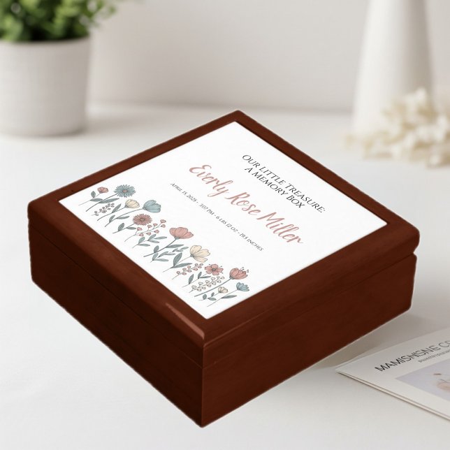 Personalized Baby Memory Box – Wooden Keepsake Box (Creator Uploaded)